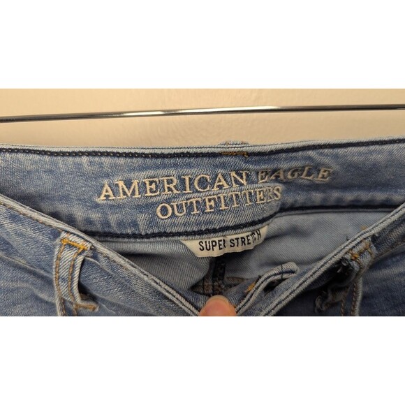 American Eagle Jeans Womens 6L Super Stretch Jegging Light Wash Blue Denim - Picture 2 of 4